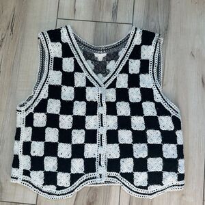 Grannycore Crochet Vest- S